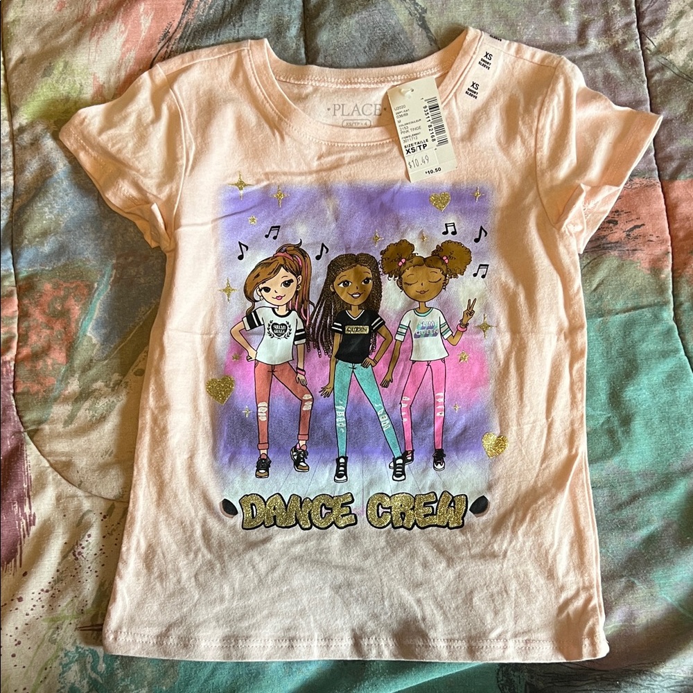 The Children's Place Girls' Dance Crew Tee - Pink and Purple